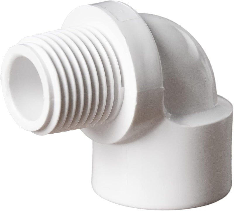FangKingNo 10PCS 3/4" PVC Male Thread to Female Thread 90° Street Elbow Coupling (MIPT to FIPT) for PVC PIPE Pressure Fittings, Female to male Elbow Adapter Connector White (3/4 Inch) - Image 5